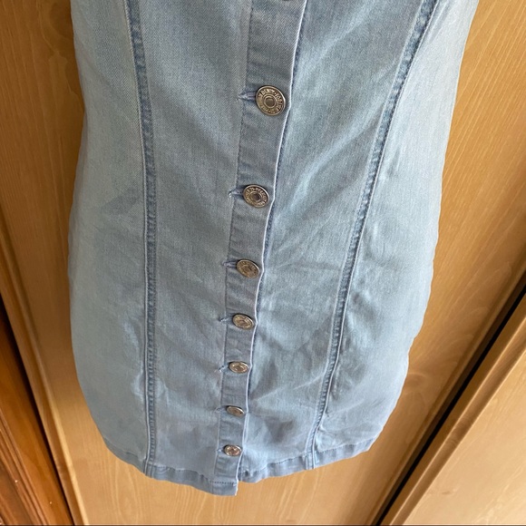 Forever 21 • Denim Chambray Sheath Milkmaid Sleeve Dress - Picture 5 of 11